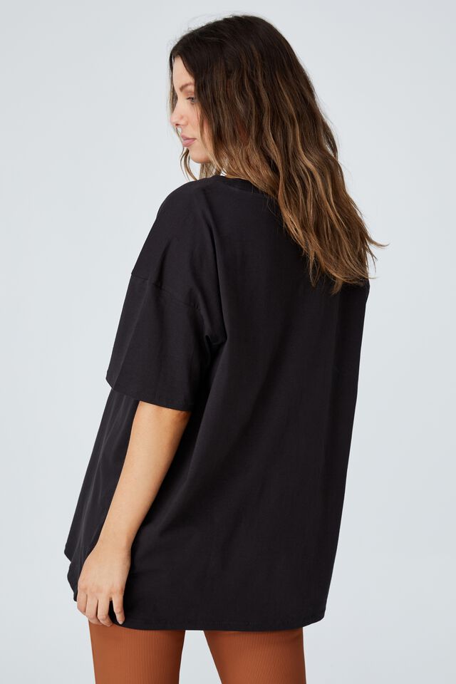 Oversized Graphic T Shirt Dress, DREAMER/WASHED BLACK