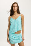 Beaded Mini Skirt, FLOWERS LAGOON LULLABY - example image 1
