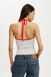 Hold Me Tie Halter, MARBLE MIST/RED PETAL BIND - example image 3