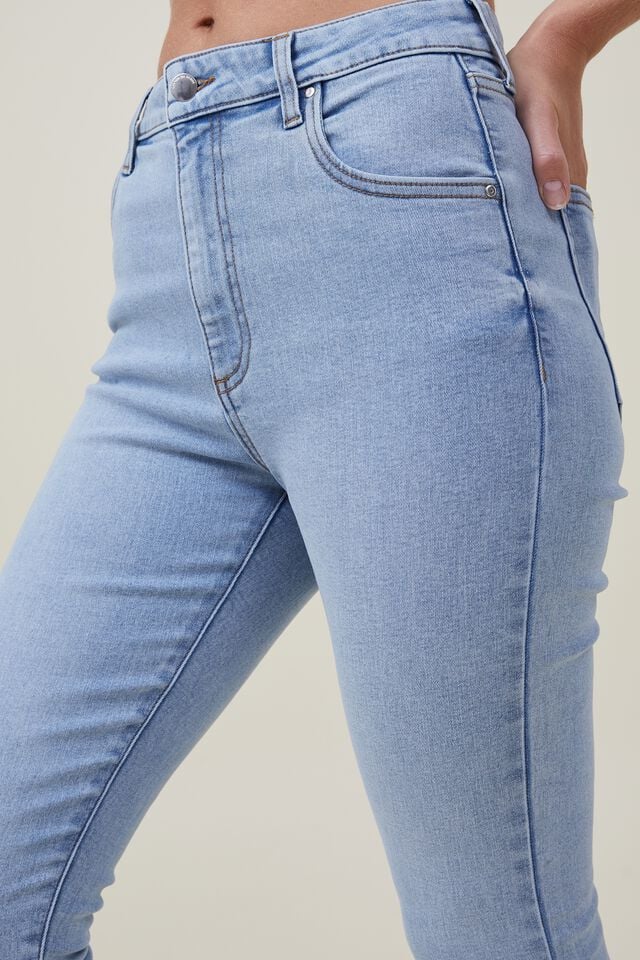 High Rise Cropped Skinny Jean, BONDI BLUE