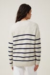 Luxe Pullover, OATMEAL INK NAVY STRIPE - alternate image 3