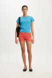Maple Foldover Micro Short, CORAL SIDE STRIPE - example image 1