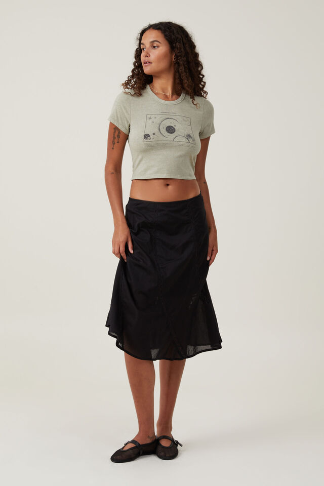 Crop Fit Graphic Tee, ASTRONOMY OF LOVE/DESERT SAGE