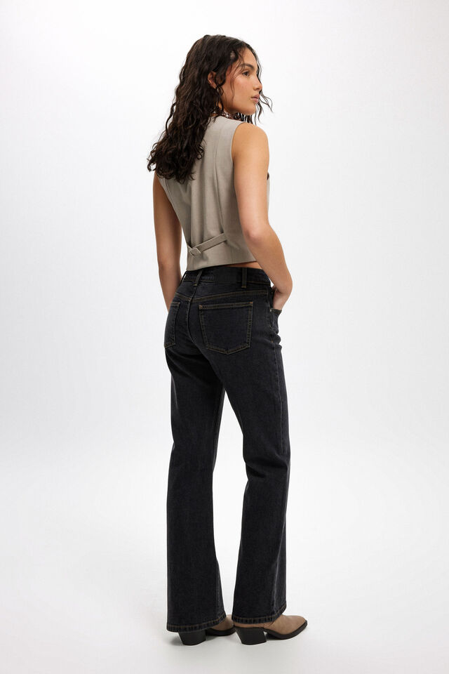 Stretch Bootcut Flare Jean, SMOKEY BLACK