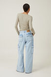 Relaxed Cargo Jean, CRYSTAL BLUE - alternate image 2