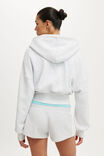 Micro Sweatshort, SOFT GREY MARLE/STRIPE - example image 3