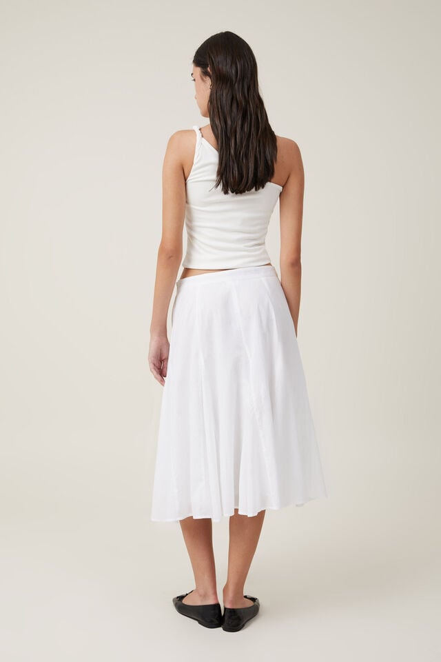 Saia - Margot Godet Midi Skirt, WHITE
