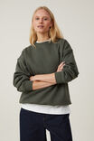 Classic Fleece Crew Sweatshirt, DARK OLIVE - alternate image 1