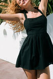 Daisy Fit And Flare Mini Dress, BLACK - alternate image 4