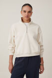 Moletom - Classic Fleece Half Zip Sweatshirt, COCONUT - vista alternativa 1