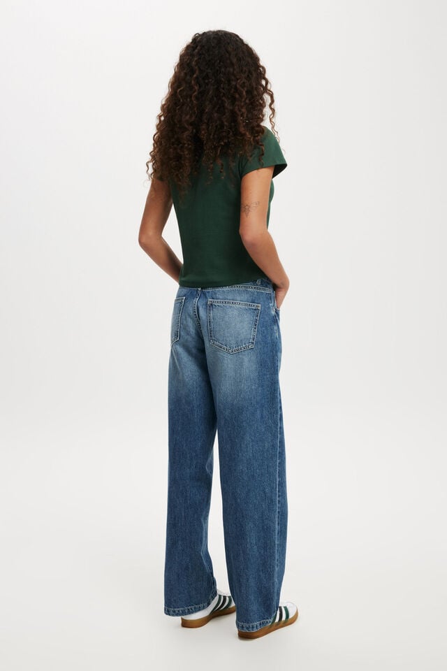 Low Rise Straight Jean, PURE BLUE