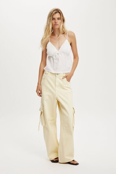 Boyfriend Super Baggy Jean, CARGO BUTTER YELLOW