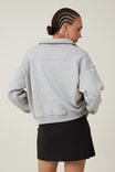 Classic Fleece Half Zip Sweatshirt, GREY MARLE - alternate image 3