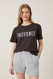 Camiseta - Regular Fit Graphic Tee, PROVENCE/WASHED BLACK - vista alternativa 1
