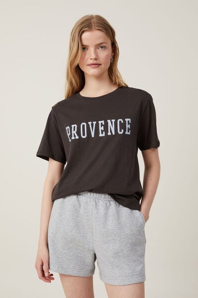 Regular Fit Graphic Tee, PROVENCE/WASHED BLACK