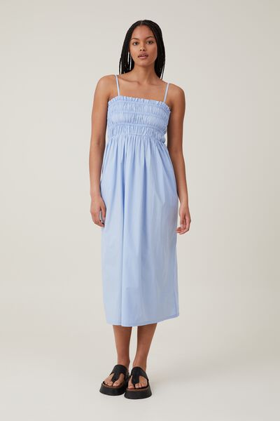 Lexi Shirred Maxi Dress, SOFT BLUE