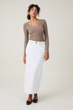 Staple Rib Scoop Neck Long Sleeve Top, RICH TAUPE II - alternate image 2