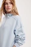 Classic Fleece Oversized Half Zip Sweatshirt, COASTAL BLUE - alternate image 4