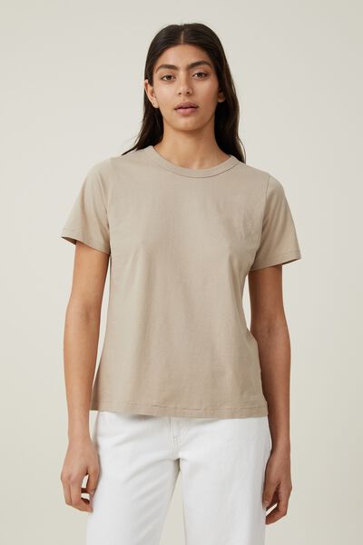 The One Organic Crew Neck Tee, VINTAGE TAUPE