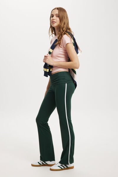 Bella Bootleg Pant, PINE FORREST GREEN SPORTY STRIPE