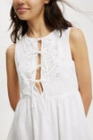 Casey Cutwork Mini Dress, WHITE - alternate image 4