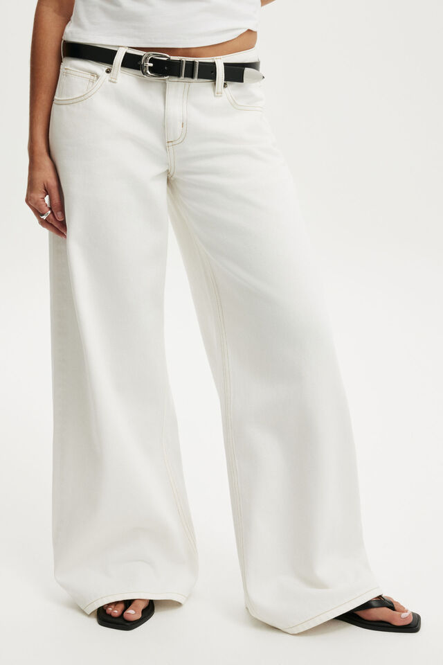 Petite Low Rise Wide Jean, VINTAGE WHITE