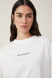 Camiseta - Oversized Graphic Long Sleeve, MANIFEST/VINTAGE WHITE - vista alternativa 4