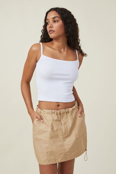 Saia - Jordan Cargo Mini Skirt, SAND