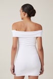 Off Shoulder Luxe Mini Dress, WHITE - alternate image 4