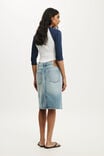 Midi Denim Skirt, PALMSIDE BLUE - example image 2