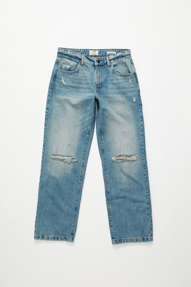 Low Rise Straight Jean, STORM BLUE RIP
