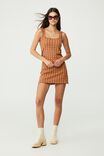 Mod Knit Mini Dress, JENNA GEO BROWNS/DESERT GOLD