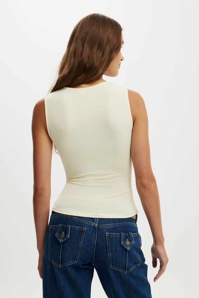 Marlo Wrap Tank, VANILLA GLOW