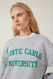 Classic Fleece Graphic Crew Sweatshirt, MONTE CARLO UNI / GREY MARLE - alternate image 4