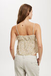 Cotton Lace Straight Neck Cami, DOVE DITSY BUTTERMILK - alternate image 3