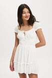 Eddie Corset Mini Dress, WHITE - alternate image 1