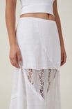 Millie Asymmetrical Maxi Skirt, WHITE - alternate image 3