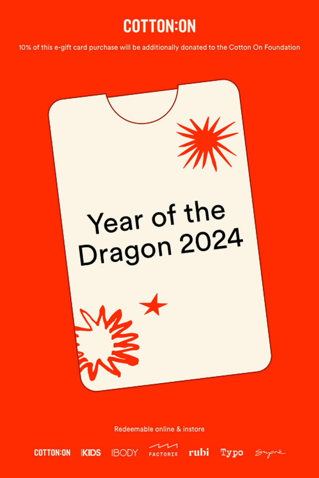 eGift Card, Cotton On Year of the Dragon
