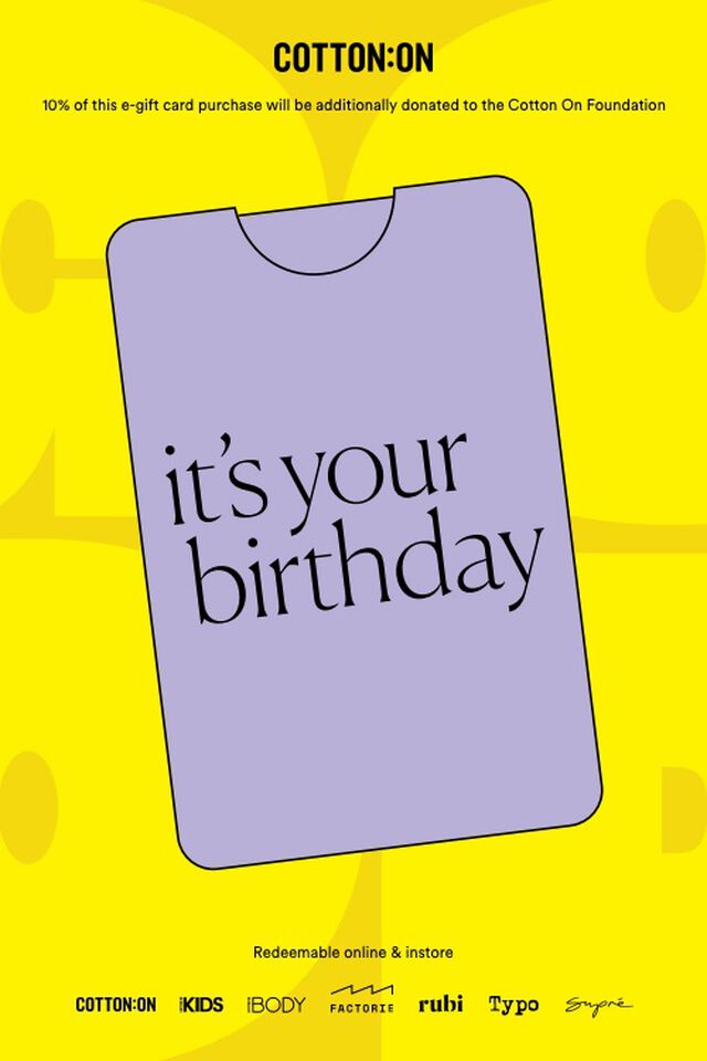 eGift Card, It's Your Birthday