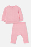 Quilted Sweater and Trackpant Bundle, Cali Pink - alternate image 1