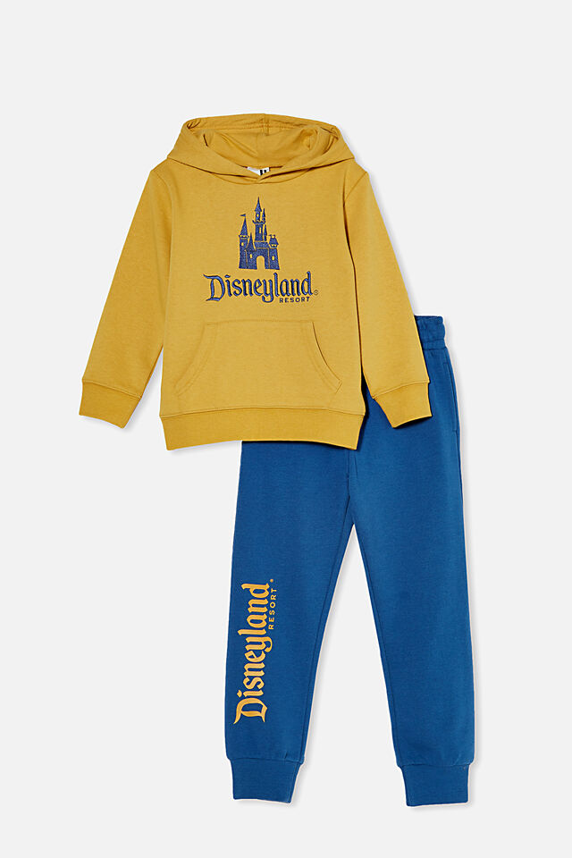 Disneyland Hoodie and Trackpant Bundle, Honey Gold/ Petty Blue Disneyland