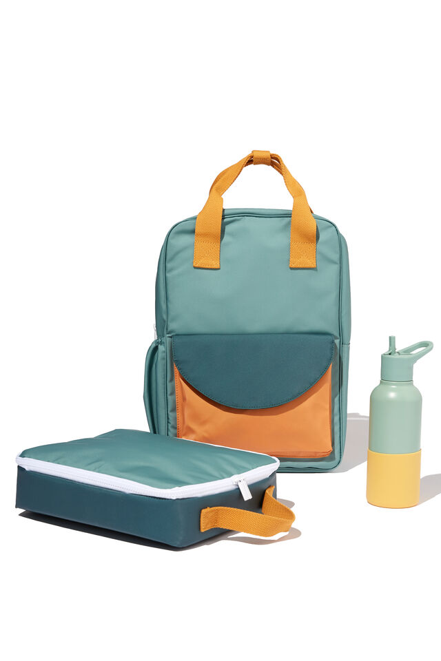 Back To It Backpack and Lunch Bag and Drink Bottle Bundle, Smashed Avo
