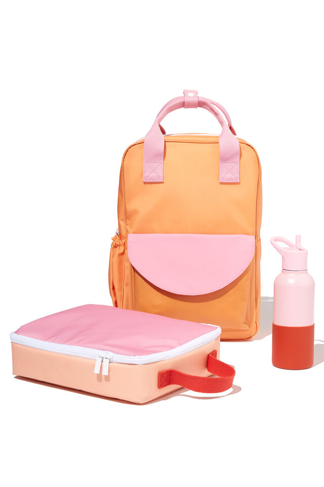Back To It Backpack and Lunch Bag and Drink Bottle Bundle, Tumeric Latte