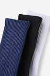 3 Pack Essential Crew Socks,  - example image 2