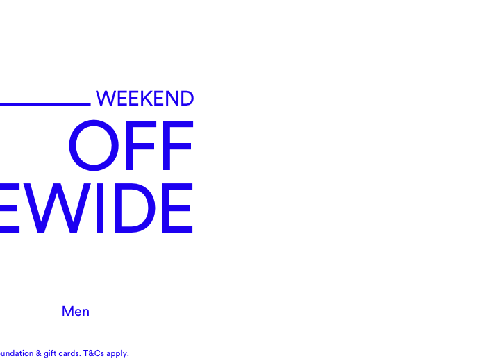 30% Off Sitewide. Terms and conditions apply. Click to Shop Men.