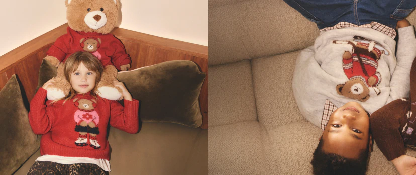 Click to shop kids knitwear.