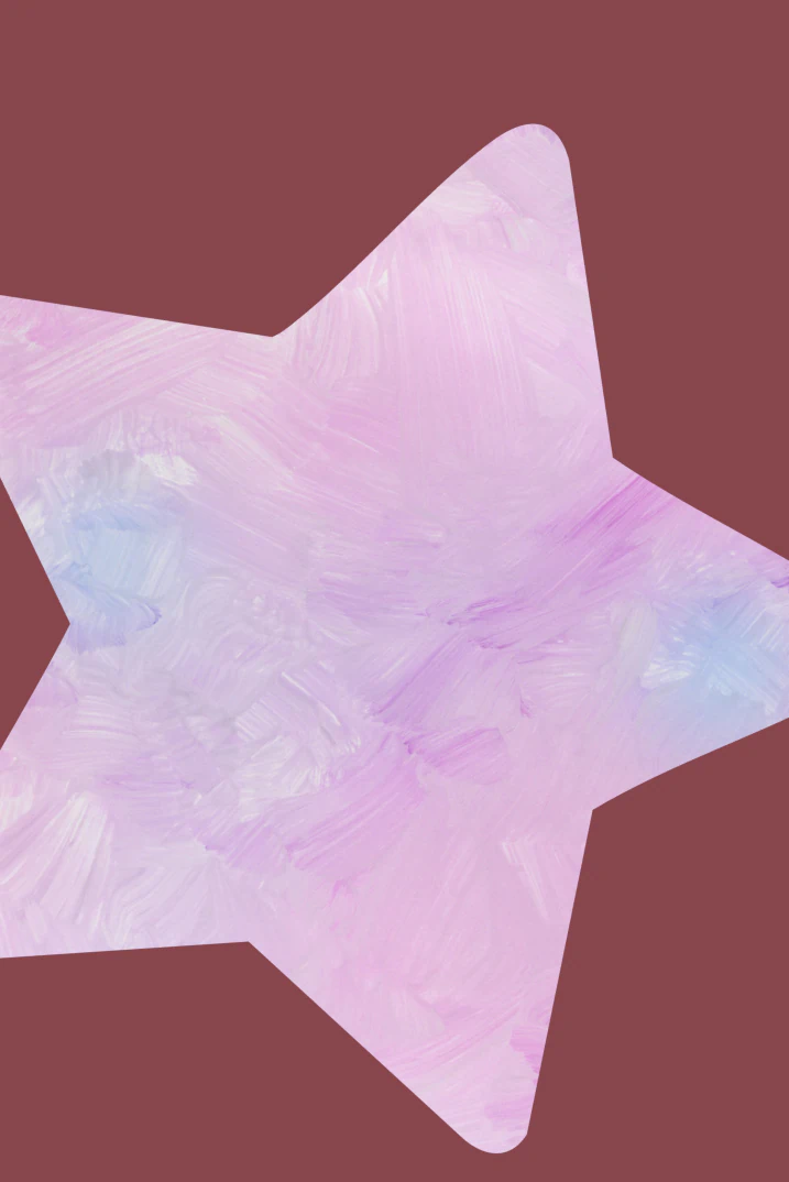 Burgundy background with pink star design