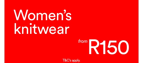 Women's Knitwear from R150. T&Cs Apply.