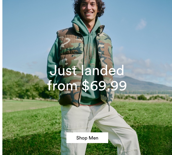 Just landed from $59.99. Click to Shop Men's New Arrivals.