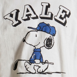 Snoopy x Yale. Click to shop.